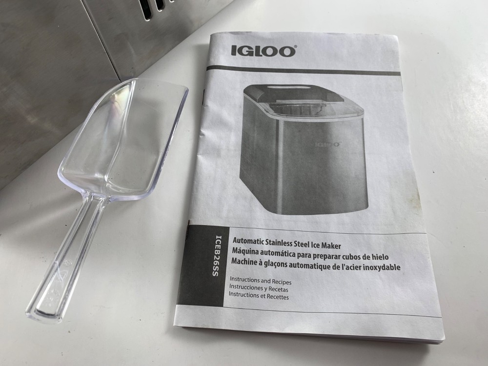 Igloo ICEB26SS Automatic Portable Stainless Steel Countertop Ice Maker Machine