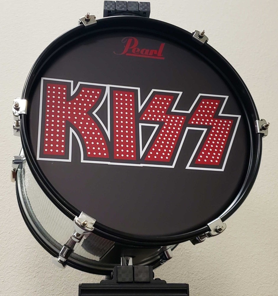 KISS Rotating Drum Display, Double Sided, Internal LED Lighting + Remote Control