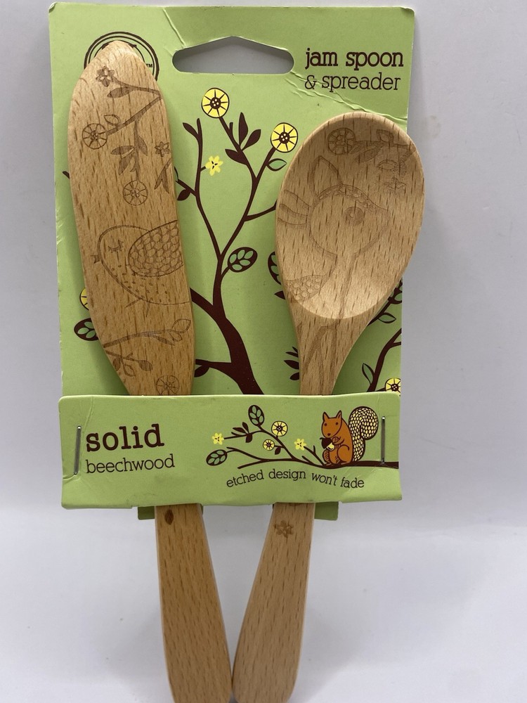 Talisman Designs Beechwood Jam Spreader & Measuring Spoon Sets