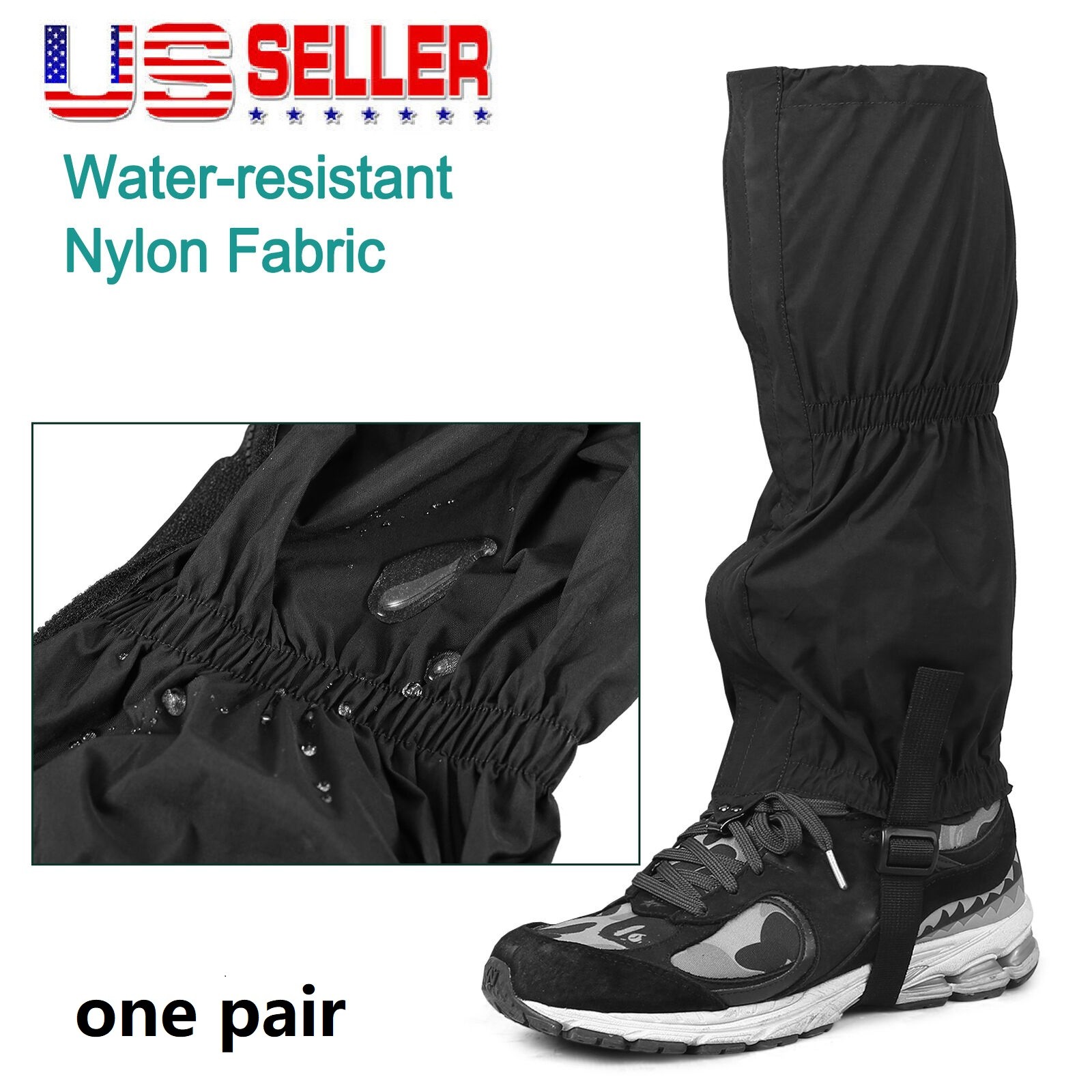 Outdoor Hiking Boots Cover Gaiters Waterproof Leg Protection Snow Legging USA