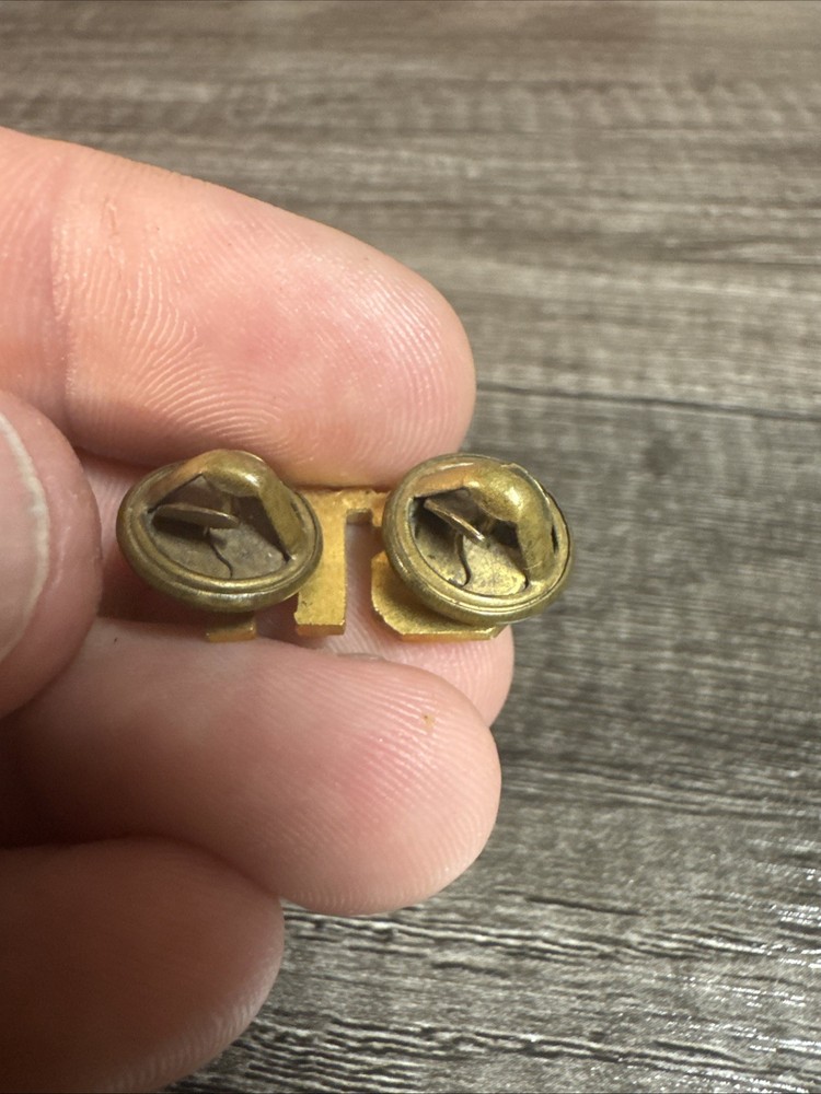 ORIGINAL EARLY WWII US ARMY "US" ENLISTED M1938 CLASS A JACKET COLLAR DISCS-PAIR