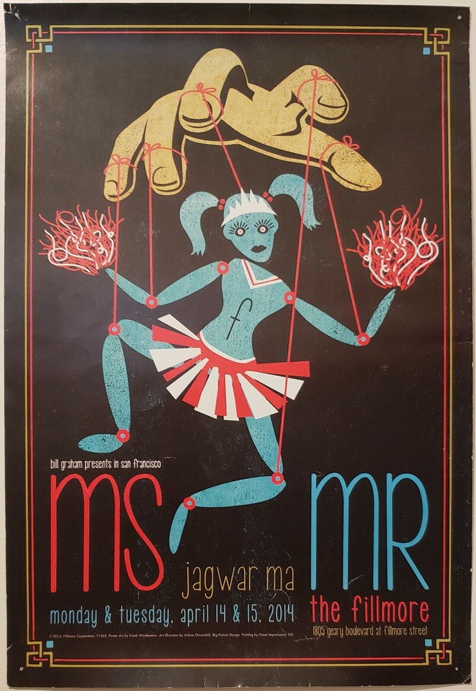 Bill Graham Presents. Ms. Jagwar Ma. 2014 poster