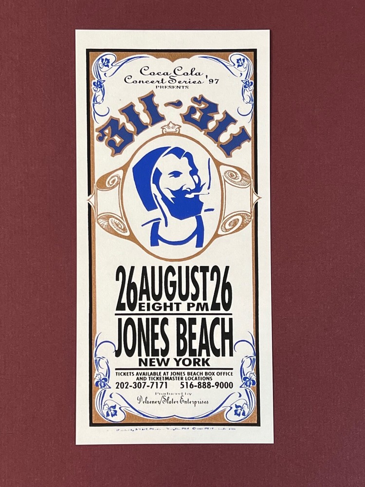 Mark Arminski 311 handbill 1997 at Jones Beach, New York