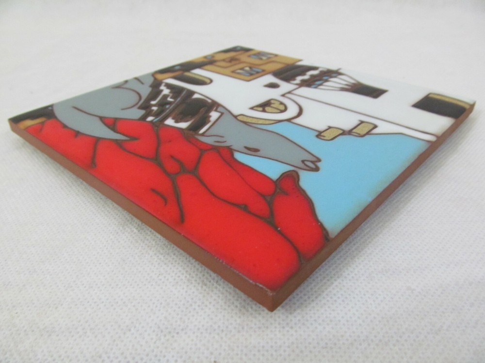 1990 Earthtones 6" Ceramic Art Tile