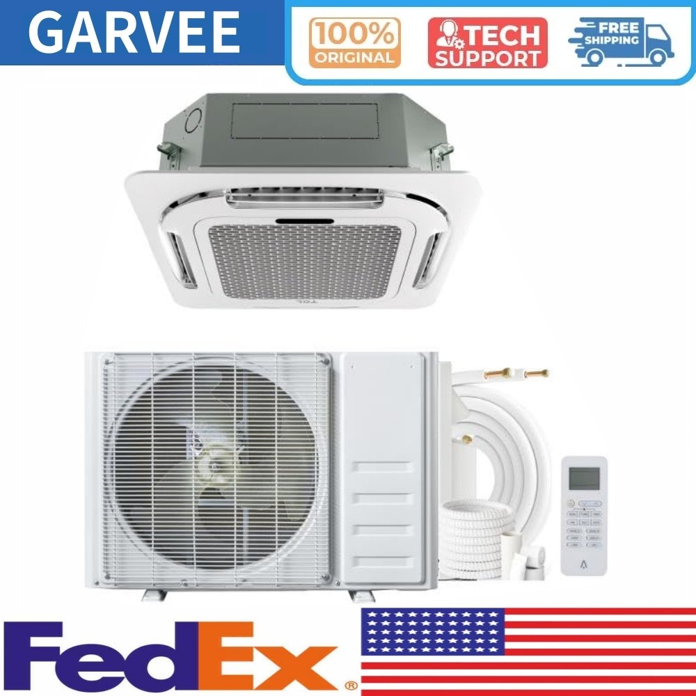 🔵24000 BTU Ceiling Cassette Mini Split AC Cooling&Heating Ceiling Air Condition