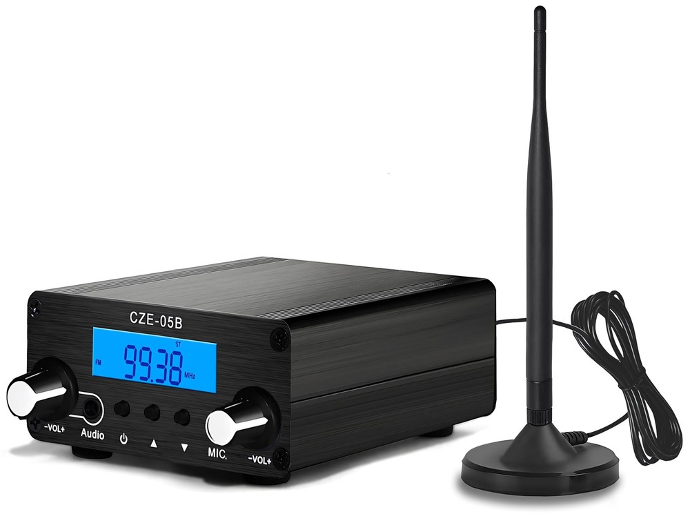 AZWang 1000FT Long Range FM Transmitter Stereo Mini Radio Station for Church...