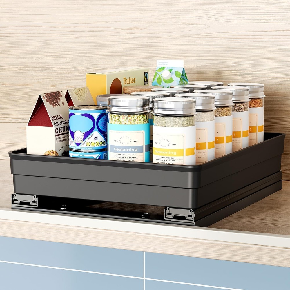 Spice Organization Cabinet-Vertical Spice Rack Pull Out-Spice Rack Organizer