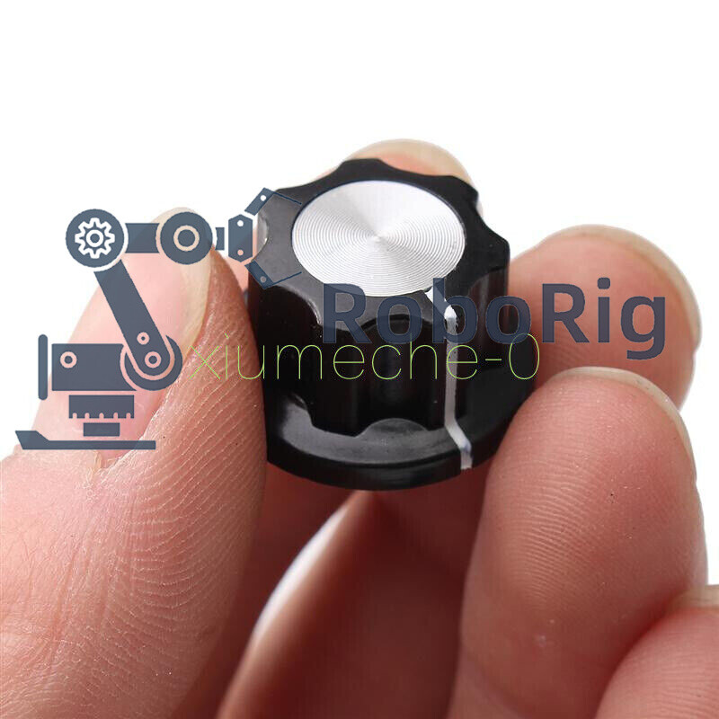 10PCS Adjustable 16mm Top 6mm Shaft Insert Turn Dia Potentiometer Rotary Knobs