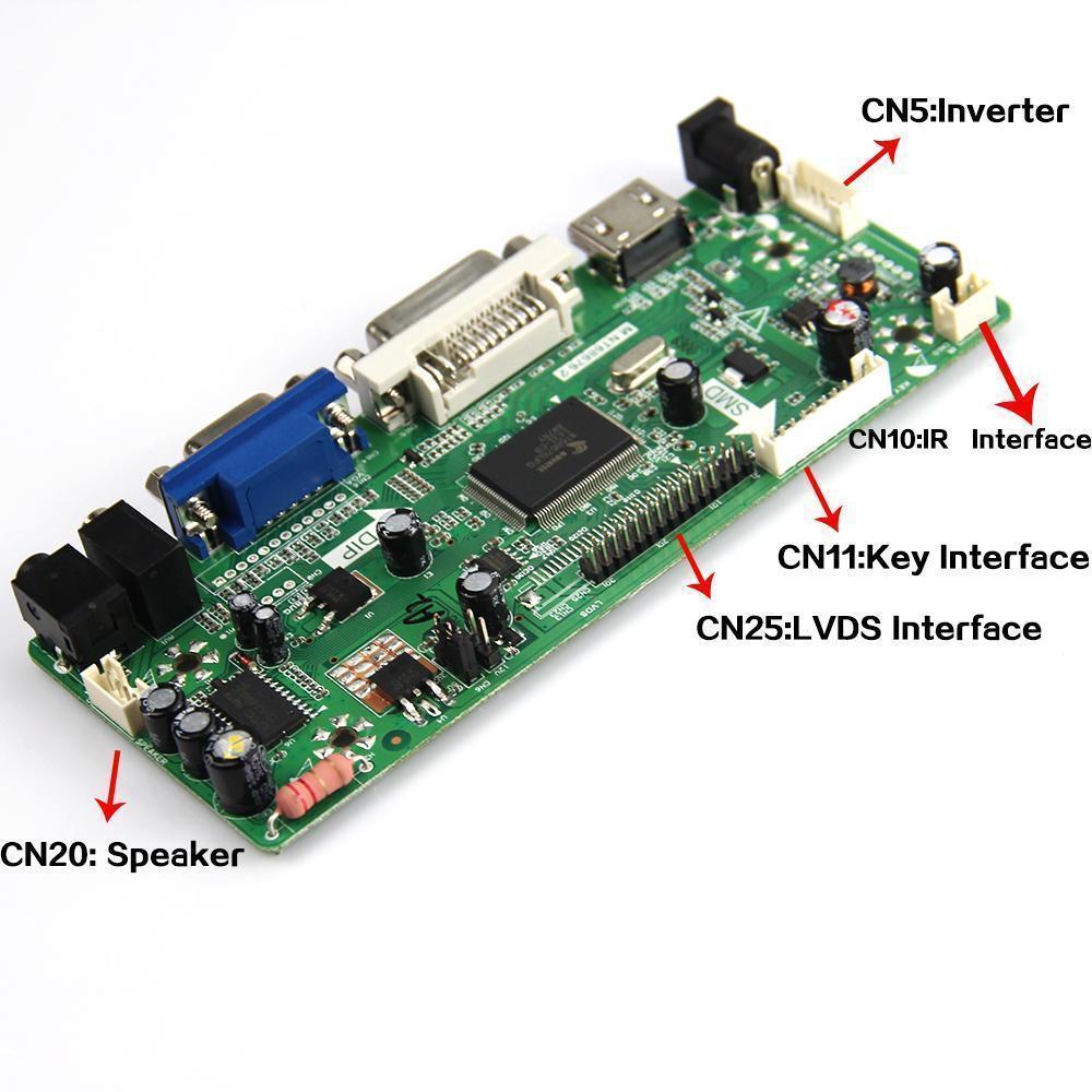 kit for B156XTN04.2 1366X768 Panel 15.6" Controller board HDMI DVI VGA LCD LED