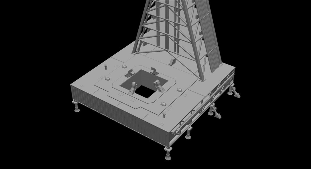Saturn V Rocket and Launch Pad Apollo 3D model, file STL OBJ for 3D Printer
