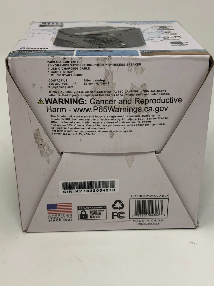 Altec Lansing HydraMicro EverythingProof Wireless Speaker