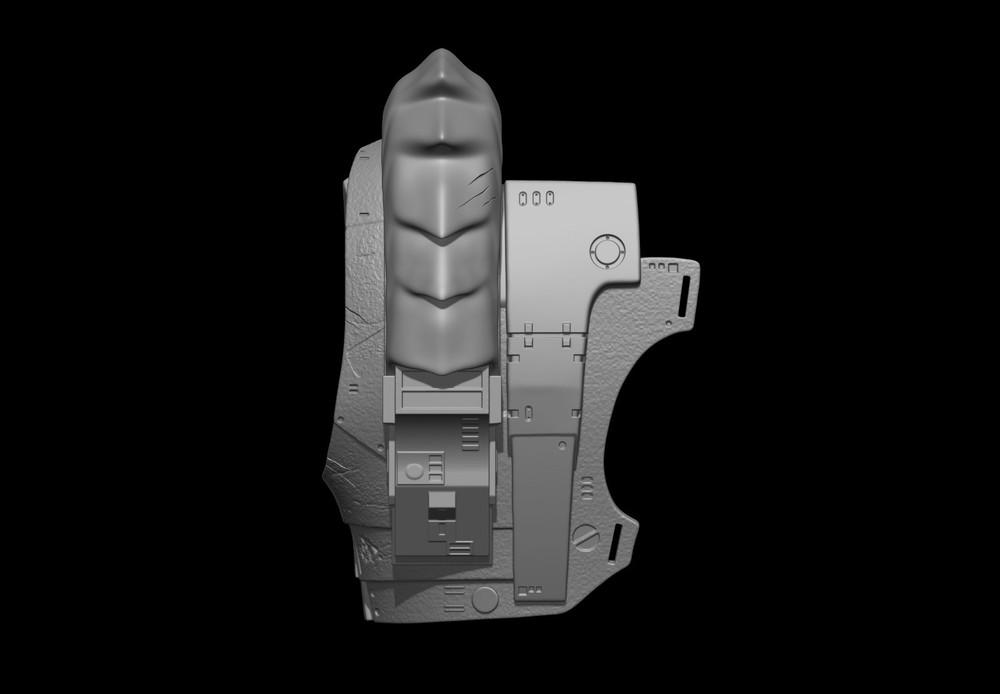 Predator Armor Bust Scale 1:1 File STL-OBJ For 3D Printing