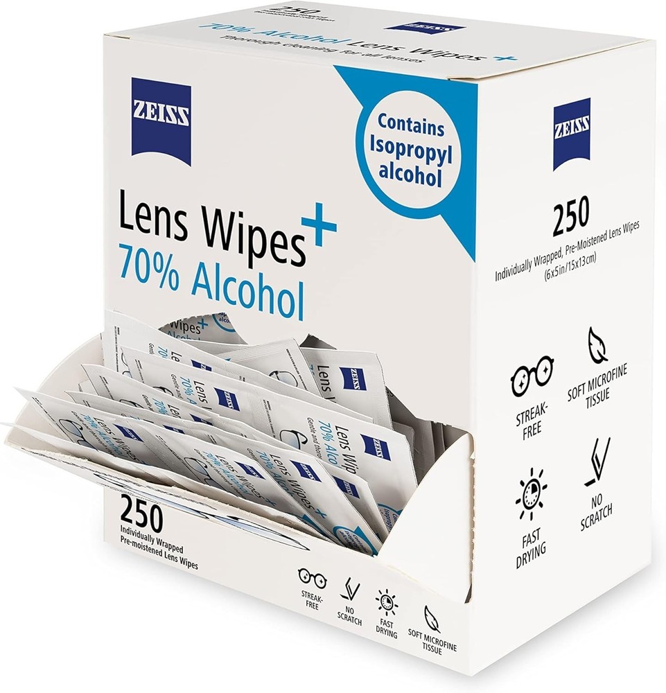 Pre-Moistened Lens Cleaning Wipes 250 Pack