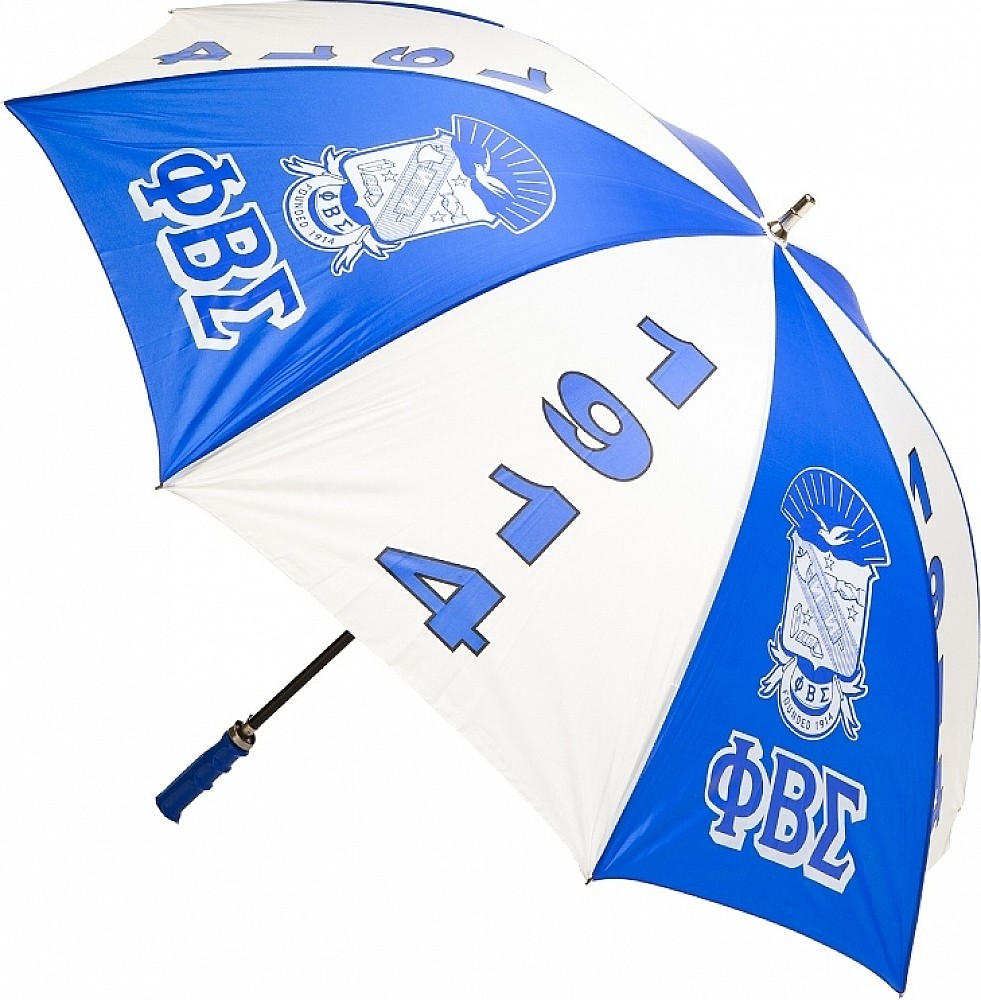 Phi Beta/&Beta; Sigma Jumbo Umbrella [Blue/White - 60"]