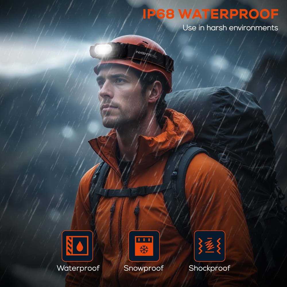 2000LM LED Rechargeable Headlamp 6 Mode Light Waterproof for Hiking Camping Lamp