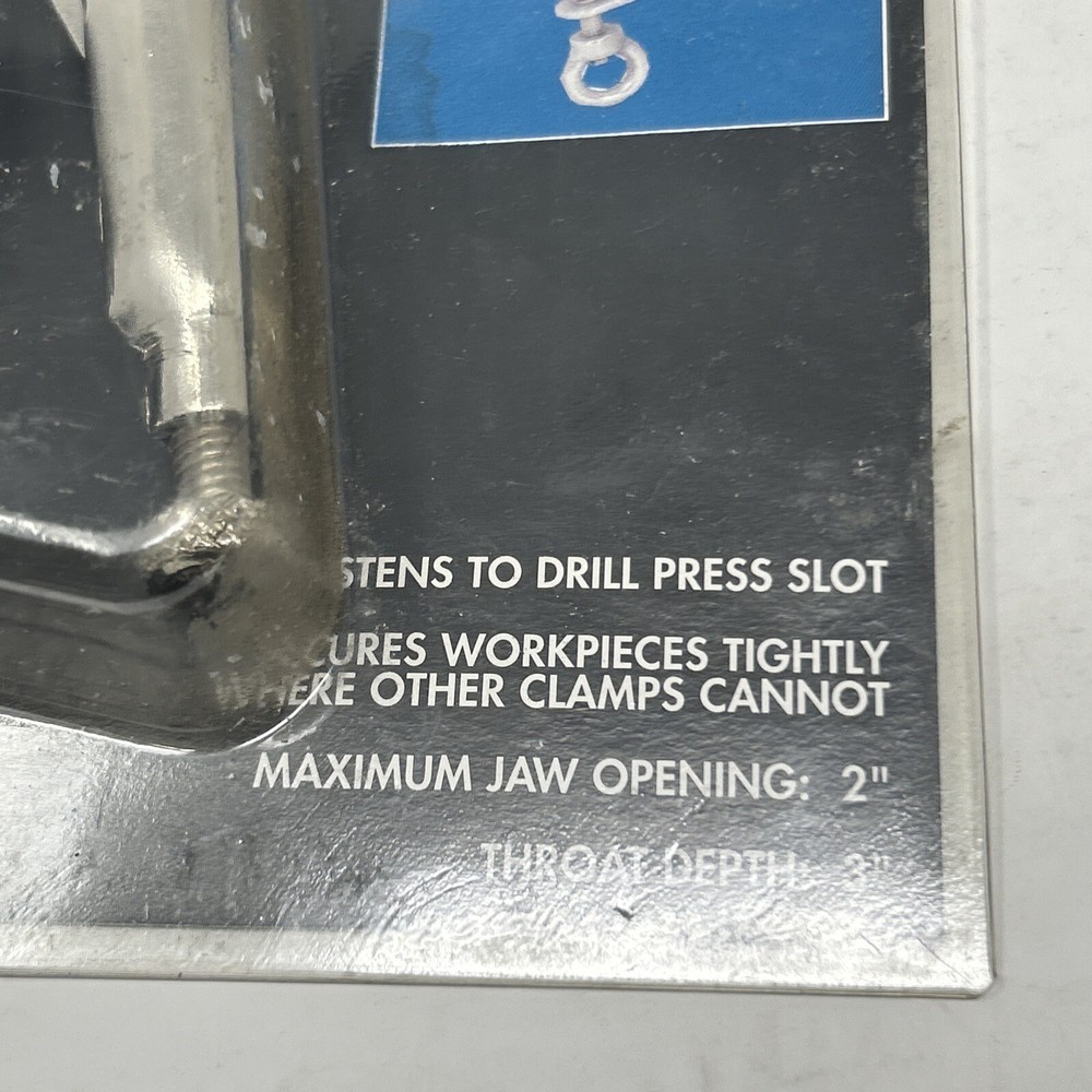 9" Drill Press Locking Clamp Jaw Opening 2" Throat Depth 3" Tool