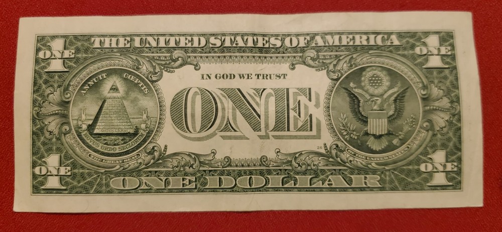 Over Ink Error Serial Number $1 Note Series 2017A