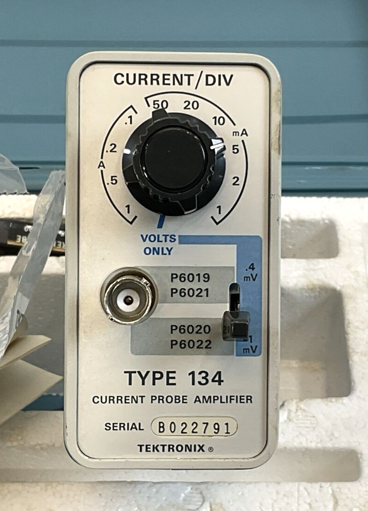 Tektronix Type 134 Current Amplifier W/ P6022 Ac Current Probe -TESTED