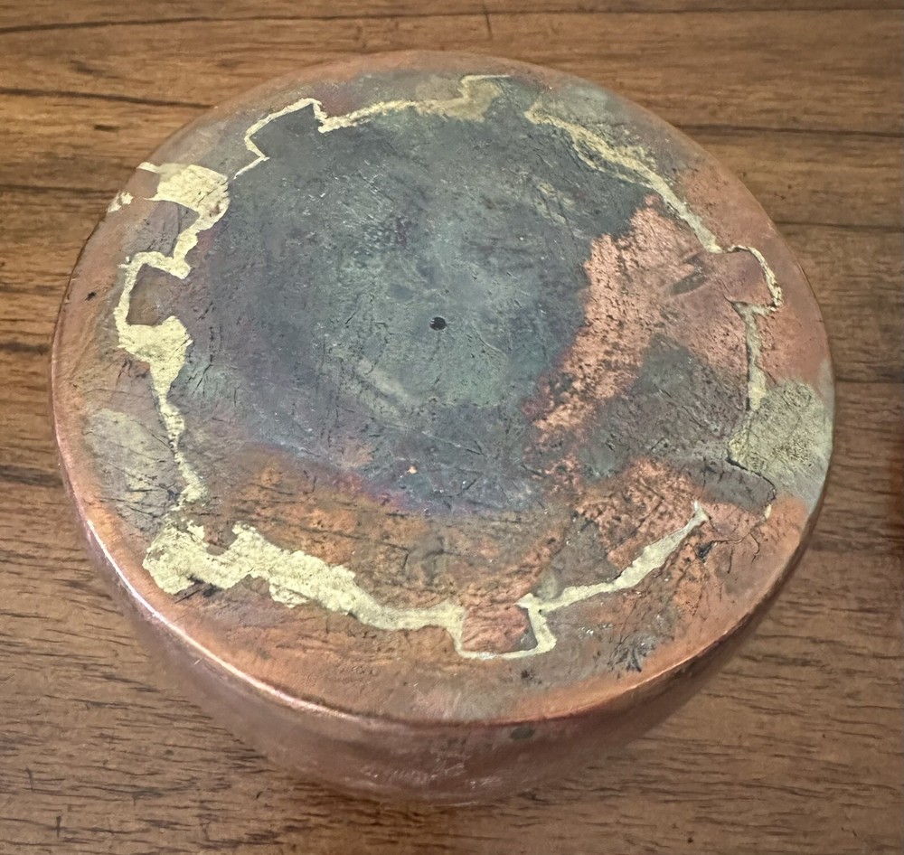 Vintage Hammered Candy Pot With Lid