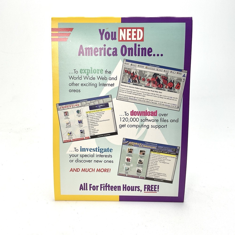 America Online Program Disk Version 2.5 For Windows Vintage Factory Sealed