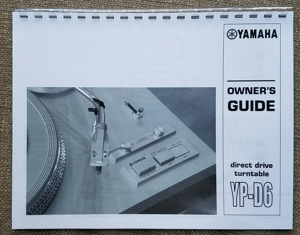 Yamaha YP-D6 Turntable Owners Manual