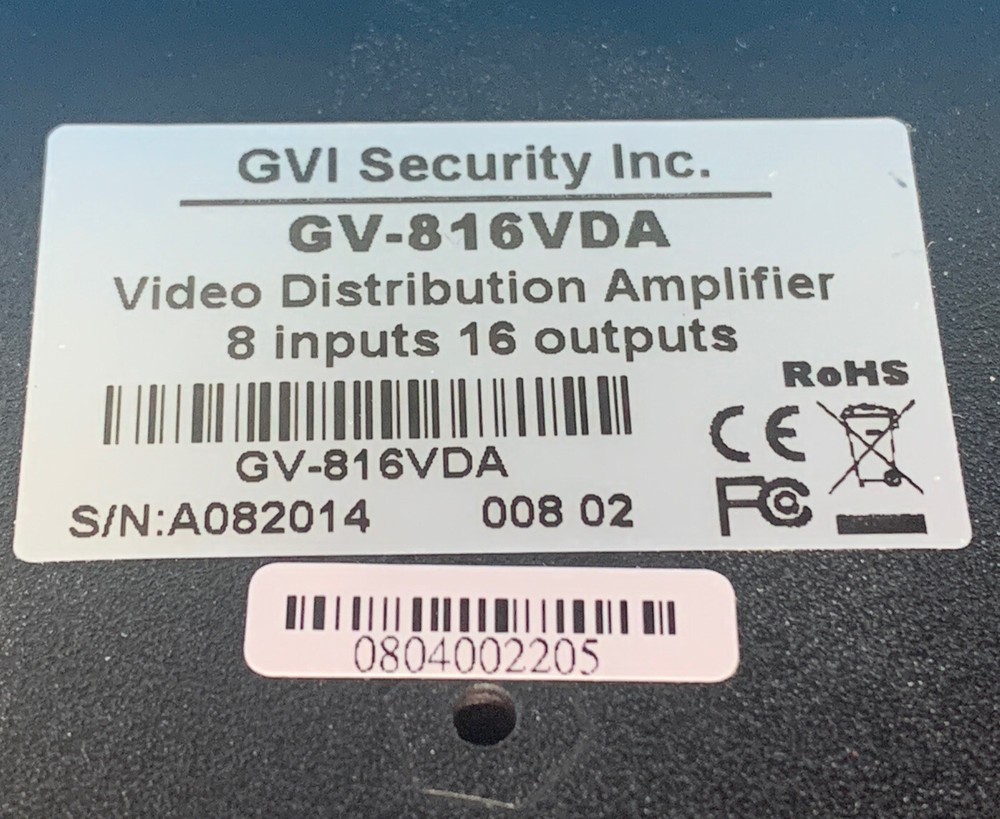 8 Input 16 Output Video Distribution Amplifier