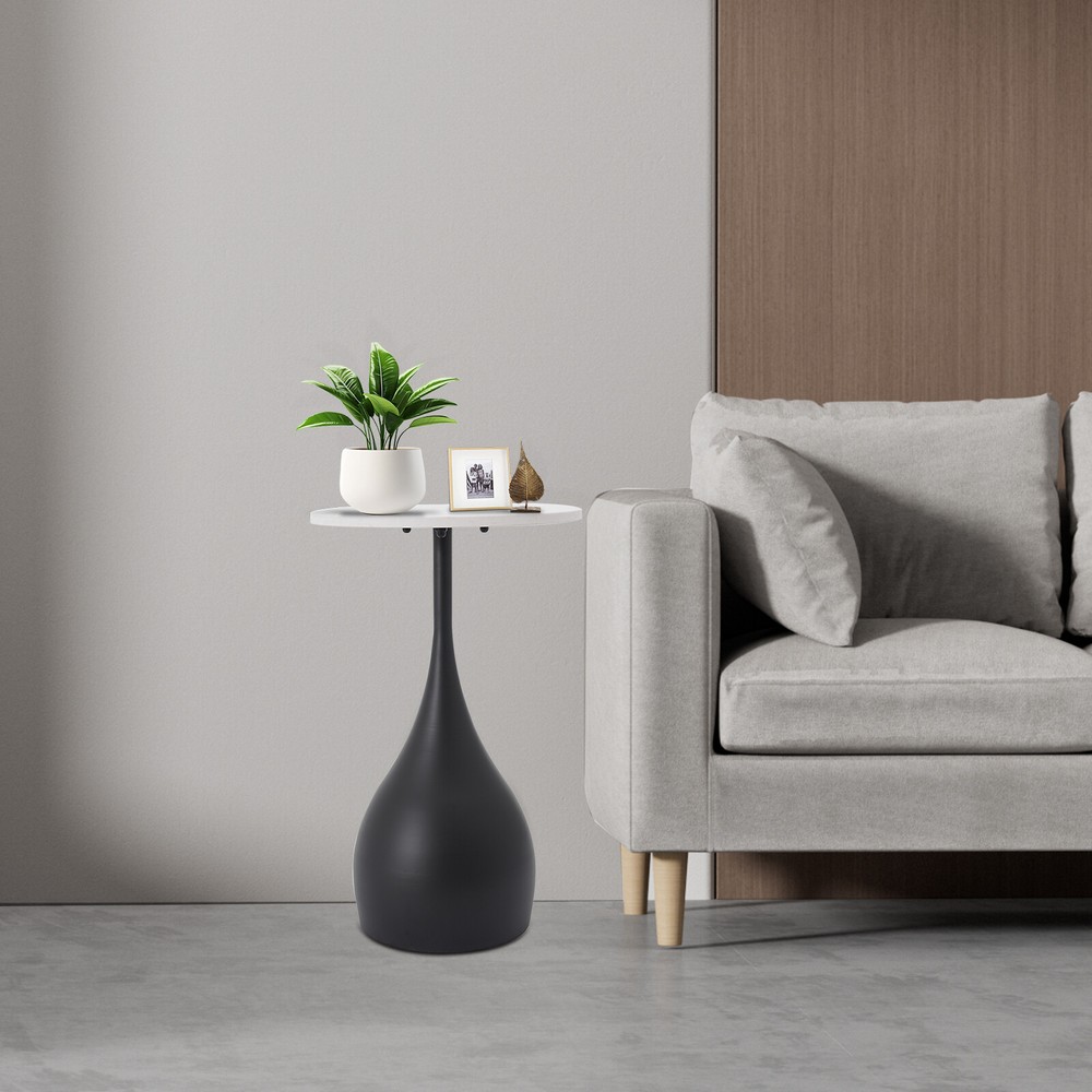 Modern Sofa Side Table, Round Accent Table, Round End Table for Small Spaces