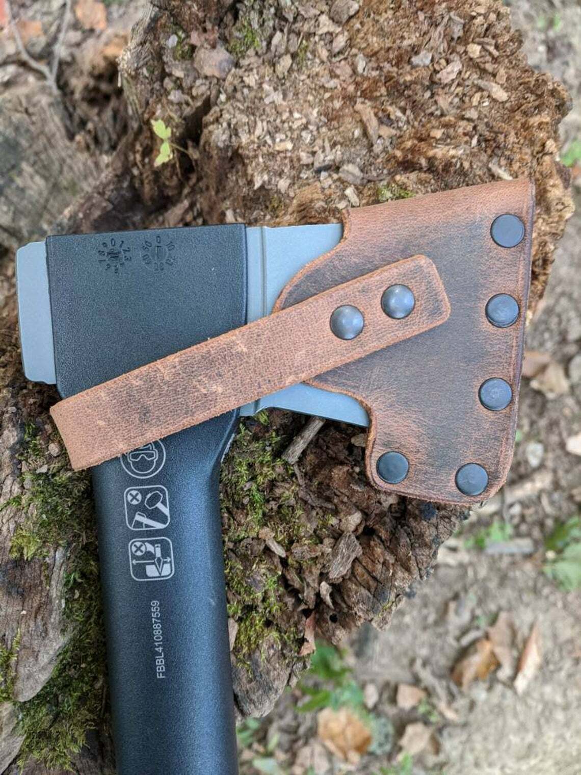 Fiskars X7 Hatchet Buffalo Leather Sheath Mask (Axe NOT Included)