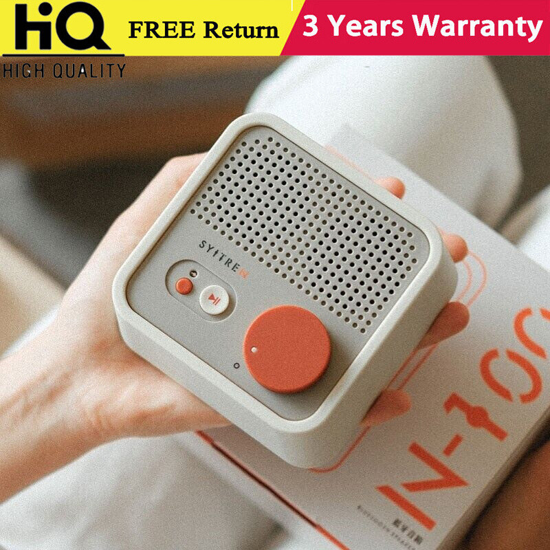 N100 White Bluetooth Speaker for Syitren USB Type-C Portable Bluetooth Speaker