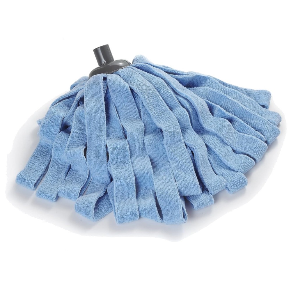 Reusable Blue Microfiber Mop Head Refill – Machine Washable Convenience