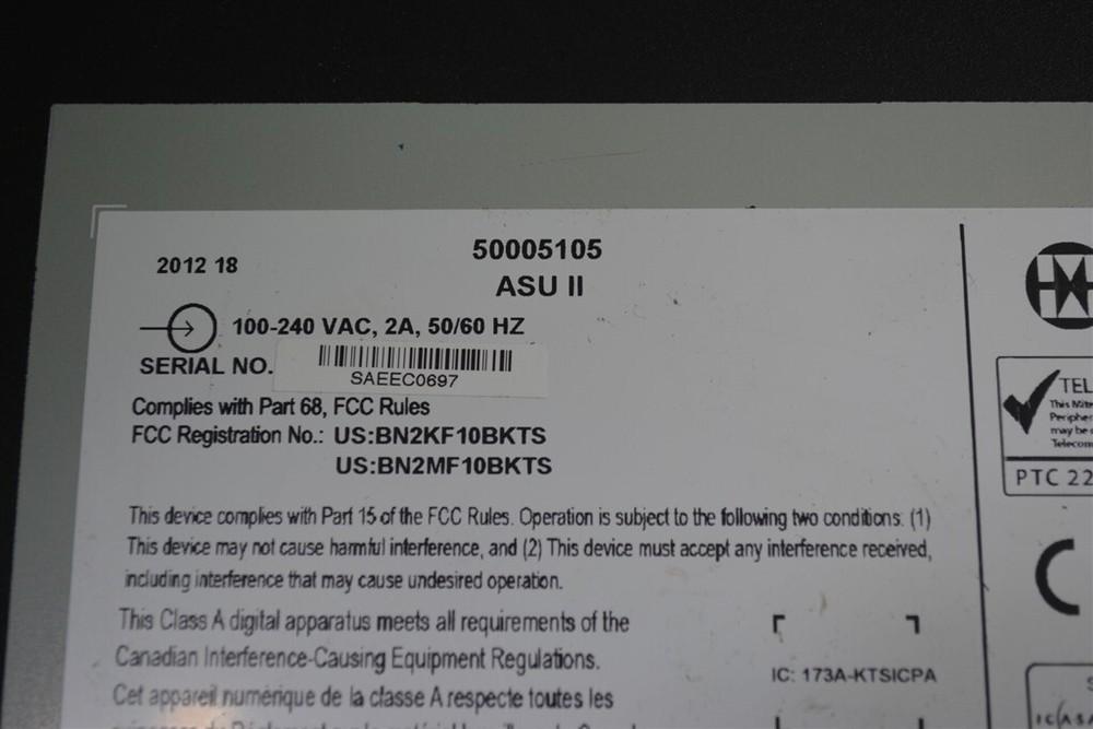 Mitel ASU II 50005105 Analog Services Unit SEE NOTES