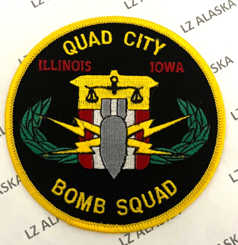 ILLINOIS IOWA QUAD CITY BOMB SQUAD PATCH (PD6)
