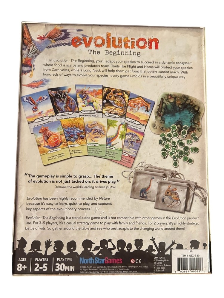 Evolution: The Beginning Board Game REPLACEMENT PARTS PIECES YOU CHOOSE
