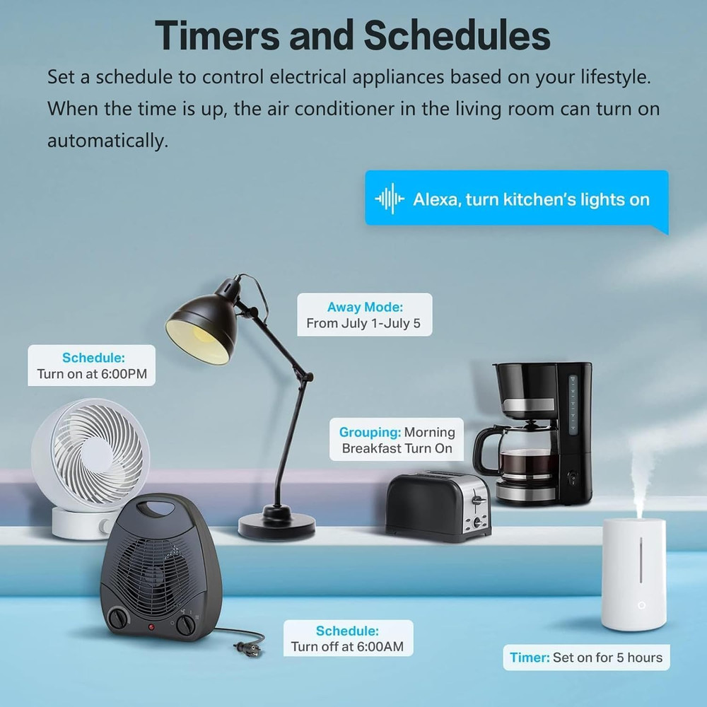 Jinvoo Matter Smart Plug, Smart Socket, Alexa Plug, 100% Privacy Protection, Com