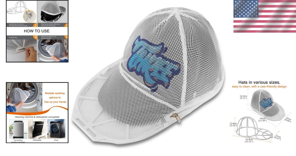 Lightweight and Stackable Hat Washer for Deep Clean and Shape Maintenance