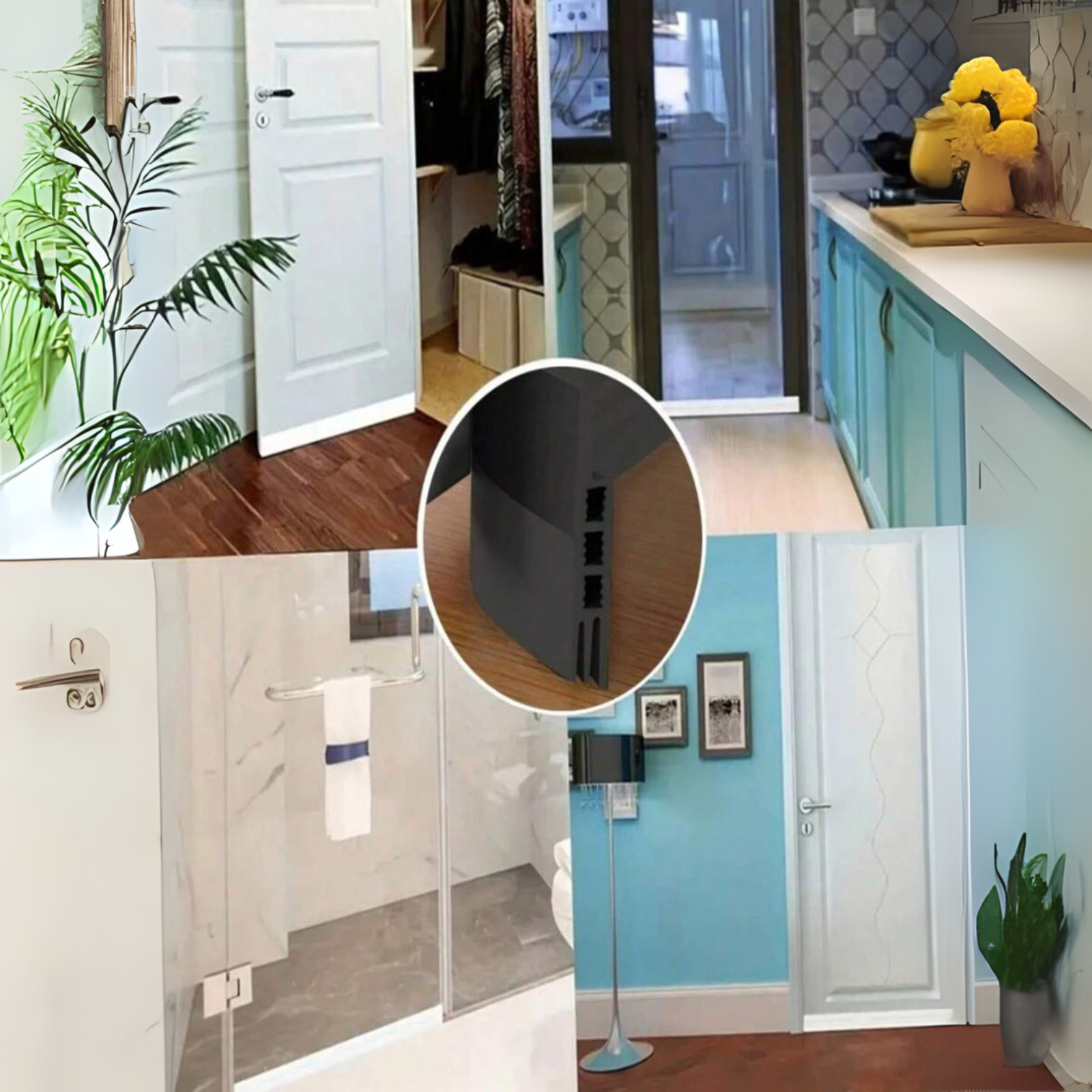 Self-Adhesive Door Draft 1M Door Bottom Weather Strip Door Sweep Insect Blocker