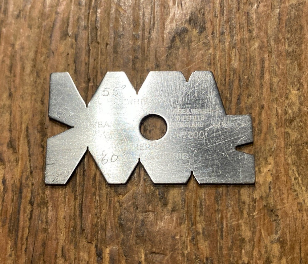 VINTAGE MOORE & WRIGHT No 200 THREAD & SCREW GAUGE ENGINEERING LATHE OLD TOOLS