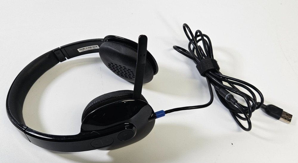 Logitech H540 USB Computer Headset – Black Headband Mic - TESTED WORKING