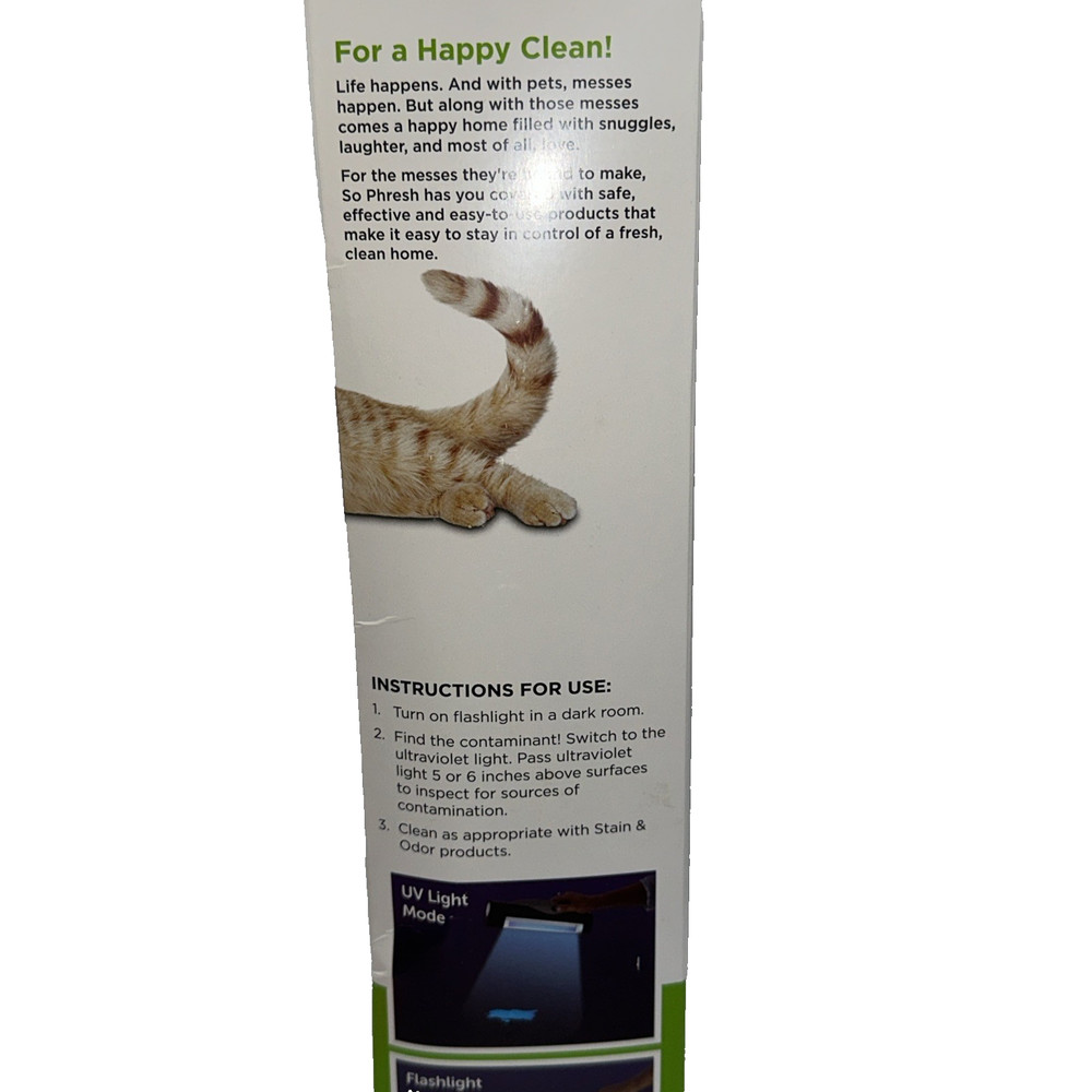 So Phresh Cat Stain Detector – 2-in-1 UV Light & Flashlight