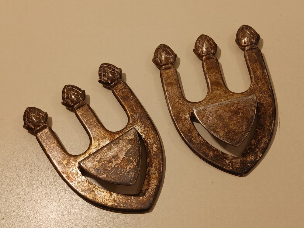 Vintage Sheffield Silver Co Italy Bookmark Spoon Rest Pinecone Acorn Trident