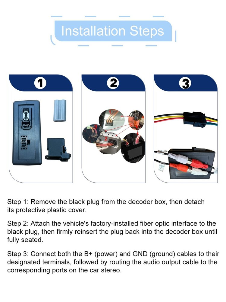 Fiber Decoder for Mercedes, Optical Box Most Adapter for Porsche 911 997 Maca...