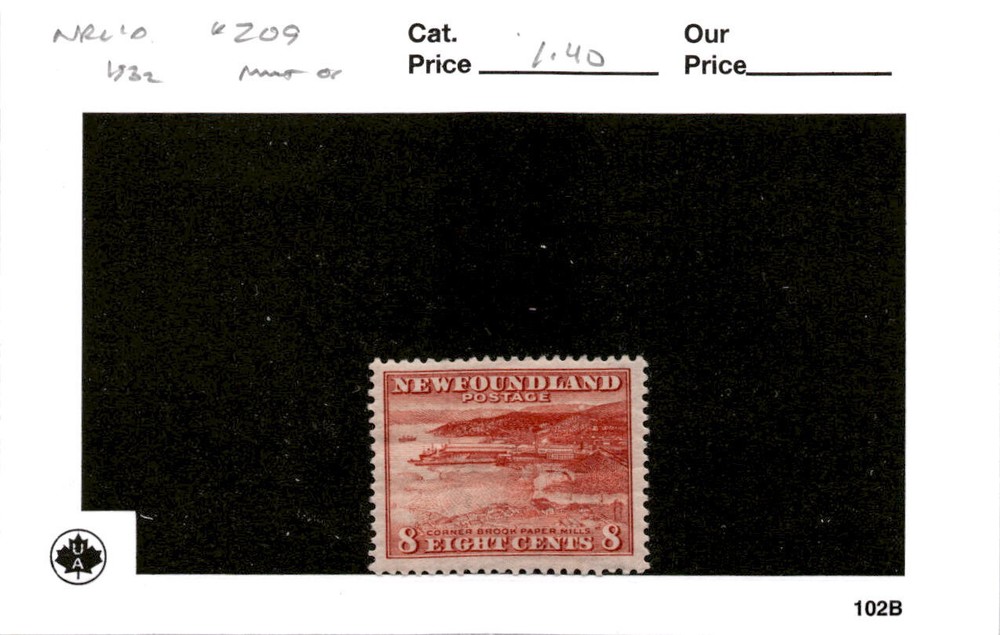 Newfoundland, Postage Stamp, #209 Mint Hinged, 1932 (AB)