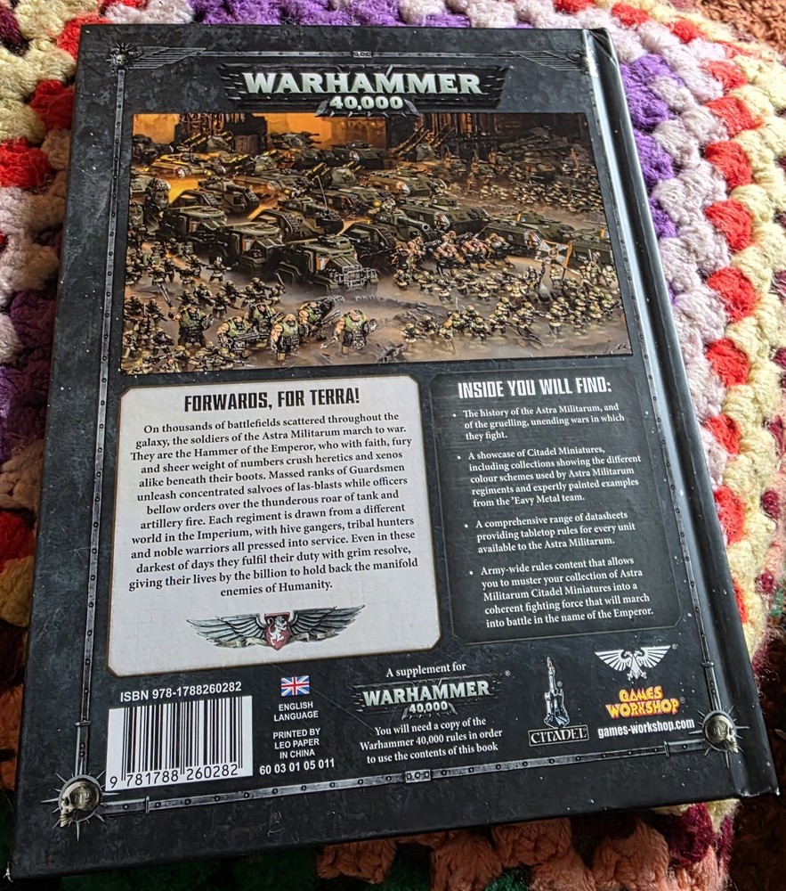 Warhammer 40k Codex Astra Militarum hardcover book