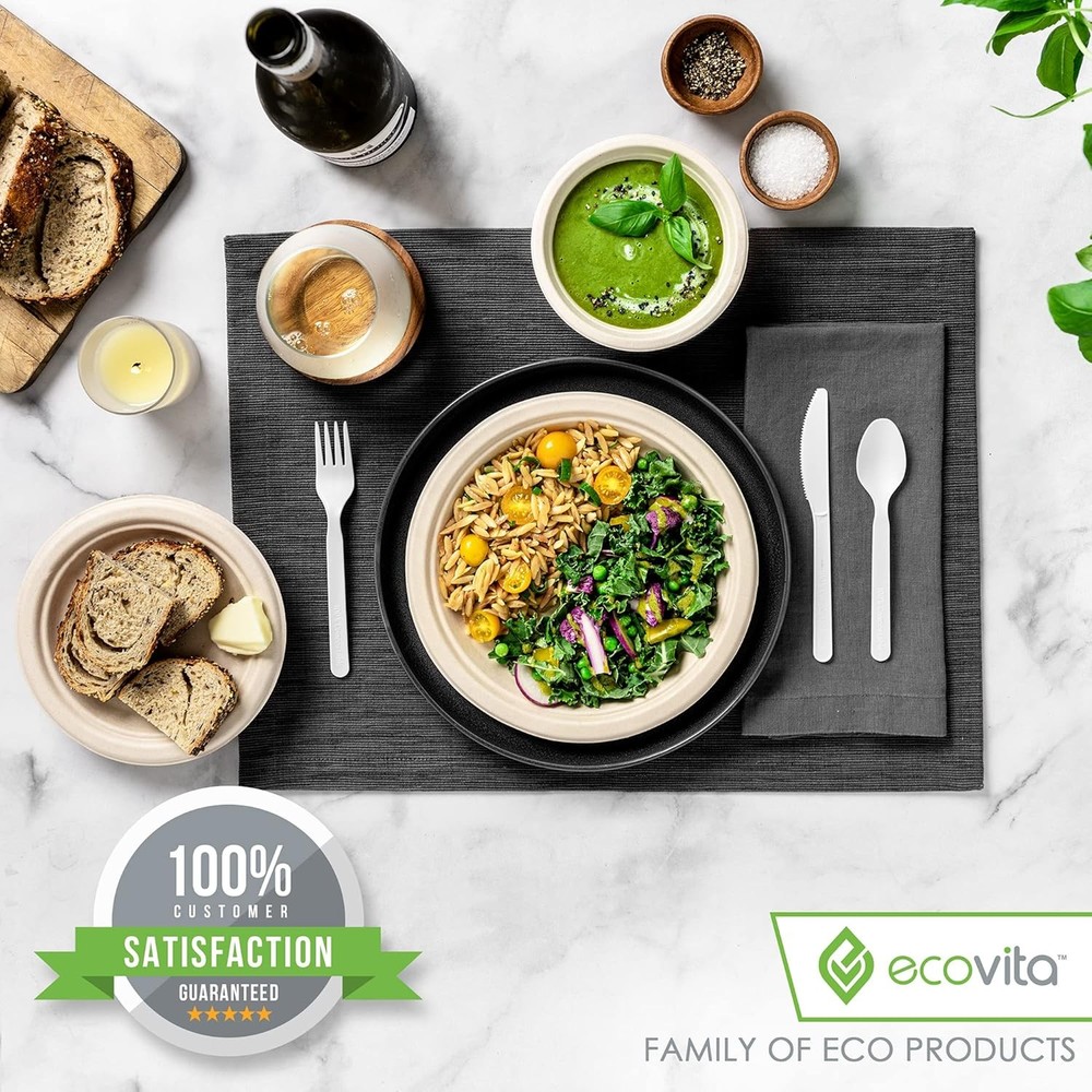 100% compostable paper plate [9 inches]