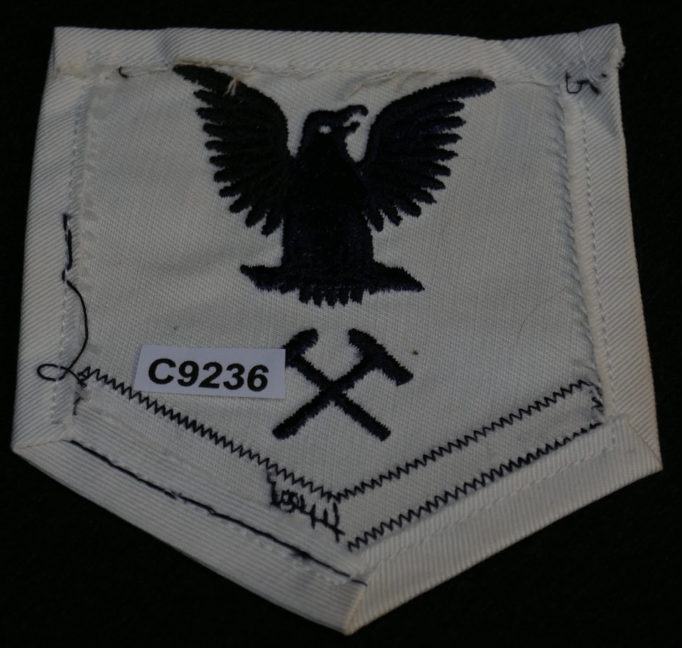 WWII USN Navy Metalsmith 3rd Class Petty Officer 1944 Dated Summer Rate Patch