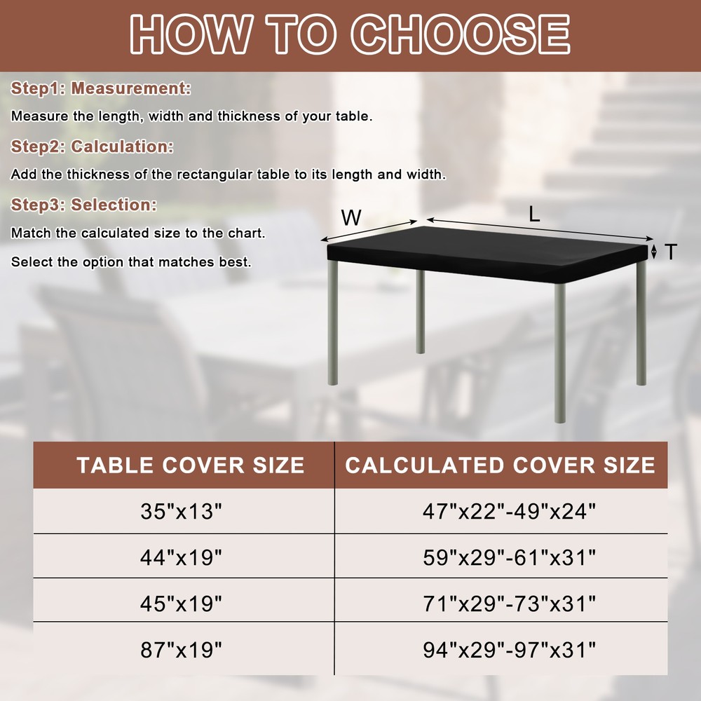 Fitted Tablecloth Fit 4ft Rectangle Table, Table Cover (48"x23", Black)