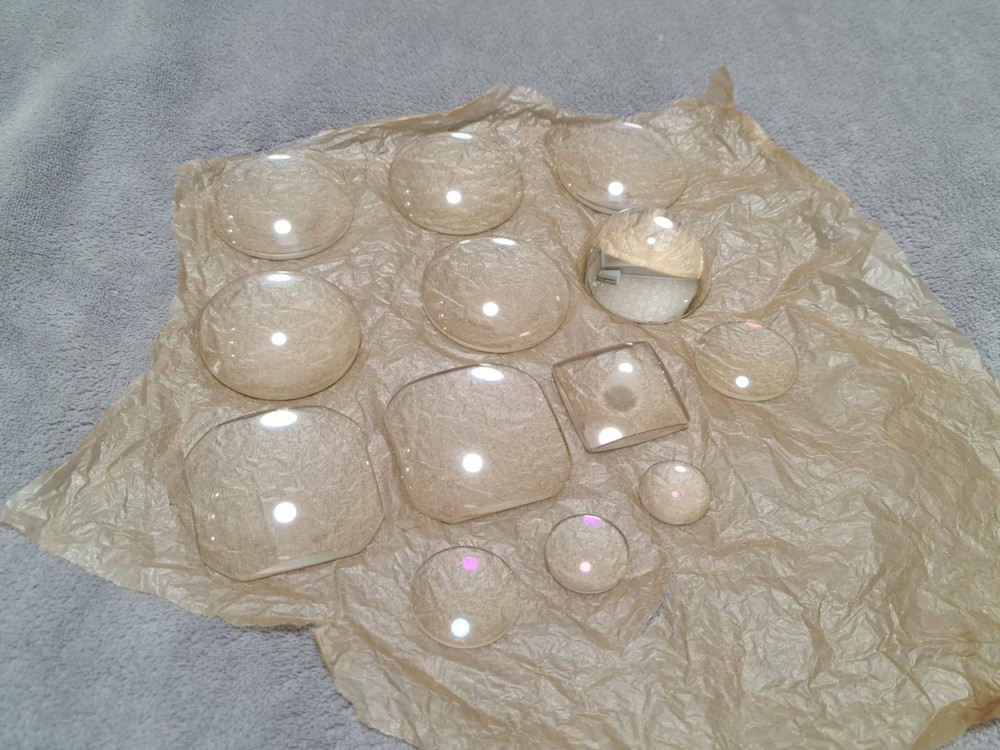 Optical magnifying lenses convex 13 pcs used