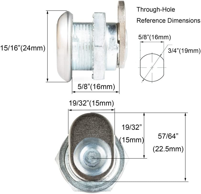Tool Box Lock, 2 Pack Truck Lock Replacement, Locks Silver