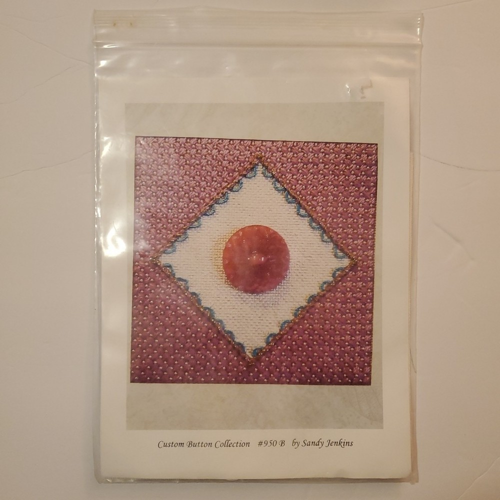 Needlepoint Sandy Jenkins Custom Buttons 950 B Sandy Jenkins canvas guide button