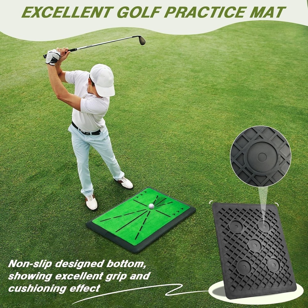 Golf Net, 10x7FT Golf PracticeNet with Swing Mat, Golf Hitting Net for Backya...
